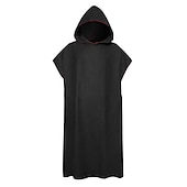 abordables Les serviettes-Peignoir à langer serviette poncho à capuche serviette à langer légère à séchage rapide extra longue en microfibre poncho de surf taille universelle pour hommes femmes adultes, convient pour la