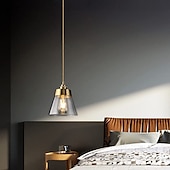 economico Luci Isola cucina-Lampada a sospensione da 16,5 cm lampada a sospensione a led lanterna design lampade cono in vetro elettrolitico moderno stile country negozi / caffè camera da letto soggiorno luci 110-220/220-240v