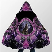 economico Hoodie Etnici Vintage-Per uomo Grafico Animale Pesce Vichingo Felpa con Cappuccio Felpe con cappuccio Felpa Streetwear Essenziale Casual Lungo Manica Lunga Con Cappuccio Casuale Quotidiano Abbigliamento casual alla moda