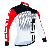 preiswerte Radtrikot Herren-Herren Radtrikot fahrradbekleidung Fahrradtrikot Langarm Fahhrad Trikot Shirt mit 3 Gesäßtaschen MTB Mountain Rennrad Atmungsaktiv Schnelltrocknend Feuchtigkeitsableitung Reflexstreiffen Schwarz Wei