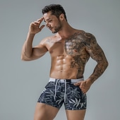 olcso férfi boxer úszónadrág-Férfi Deszkás short Úszónadrágok Nyári rövidnadrág Úszórövid Zseb Zsinór Rugalmas derék Grafika Mokaszinok Légáteresztő Rövid Hétköznapi Napi Szabadság Divat Utcai sikk Fekete Poros kék