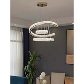رخيصةأون نجف-3-ring led عاكسة للضوء pandent ضوء كريستال تصميم دائرة الثريا الفولاذ المقاوم للصدأ طبقات النمط الفني النمط الرسمي مطلي بالكهرباء الفنية led 110-240v