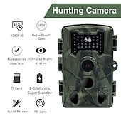 preiswerte Kamera- &amp; Fotozubehör-pr1000 Wildkamera 1080p HD-Video-Wildtier-Jagdkamera 16MP Infrarot-Nachtsicht-Pir-Sensor im Freien ip54 wasserdichter Camcorder