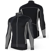 economico Maglie da uomo-Per uomo Maglia da Ciclismo Blocco di colori Manica Lunga Bicicletta Maglia Top con 3 tasche posteriori Mountain Bike MTB Ciclismo su strada Asciugatura Rapida Strisce Riflettenti Tasca Posteriore