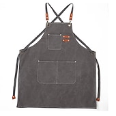 economico grembiule-grembiule da chef per donna e uomo, grembiule da cucina, grembiule da giardinaggio personalizzato con tasche, tracolla regolabile per falegnami, meccanici, pittori