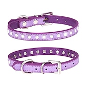 abordables Colliers, harnais et laisses pour chiens-Chien Chat Colliers Ajustable Portable Durable Extérieur Marche Strass