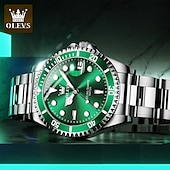 economico Orologi al quarzo-OLEVS Orologi Al Quarzo da Uomo Top Brand Lusso Business Impermeabile Luminosa Grande Cassa Orologi da Polso Sportivi in Acciaio Inossidabile
