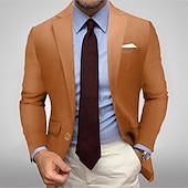 abordables Blazers et vestes-Veste de blazer pour hommes veste de sport décontractée colorée noire blanche jaune coupe standard simple boutonnage un bouton