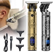 economico Rasatura e depilazione-tagliacapelli per uomo tagliacapelli taglio di capelli professionale cordless zero gap&amp;amp; kit toelettatura per uomo display led ricaricabile