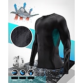 billiga aktiva t-shirts och tankar för män-Herr Kompressionströja T-shirt för jogging Långärmad Baslager Sport Sommar Elastan Andningsfunktion Snabb tork Fuktabsorberande Mjuk Kondition Gymträning Löpning Sportkläder Sportkläder Solid färg
