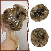 halpa Nutturat-sofeiyan claw klipsi sotkuinen nuttura hiuspala aaltoileva kihara hius nuttura klipsi kynsissä chignon poninhäntä hiuslisäkkeet synteettiset rypytetty updo hiuspidennykset scrunchie hiuslisäke