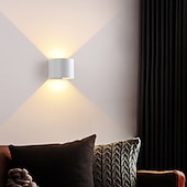 cheap Outdoor Wall Lights-Outdoor/Indoor LED Wall Light 12W Double Light Source Waterproof Adjustable Luminous Angle Warm White/White Light Two-color Wall Lamp AC85-265V