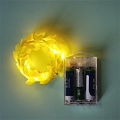 ieftine Acumulatoare-plante artificiale led snur de lumina 2m 20leds lumini de zâne creeper frunză verde Crăciun acasă nuntă în aer liber iedera viță de vie lampă decorare bricolaj suspendat grădină curte curte (fără