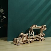 abordables Puzzles-Puzzles en bois 3d bricolage modèle camion grue puzzle jouet cadeau pour adultes et adolescents festival/cadeau d&#039;anniversaire