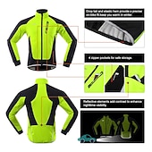 Недорогие Мужские куртки и жилеты-Арсуксо Муж. Велокуртки Ветровка Флисовая жилетка Сохраняет тепло С защитой от ветра Флисовая подкладка Дышащий Велоспорт Жакет Горные велосипеды Шоссейные велосипеды Езда по городу