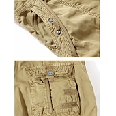 cheap Classic-Men&#039;s Cargo Shorts Hiking Shorts Leg Drawstring Multi Pocket Multiple Pockets Plain Breathable Outdoor Calf-Length Casual Daily Streetwear Stylish Black Wine Inelastic