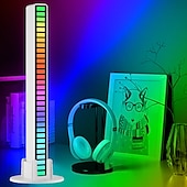 cheap Smart Lights-RGB LED Smart Light Voice-controlled Synchronous Rhythm Light Internet Popular Color Music Environment Light Car Desktop Sensing Creative Led Atmosphere Light