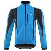 baratos Jaquetas e Gilets para homens-Arsuxeo Homens Jaqueta para Ciclismo Jaqueta Corta-Vento Casaco de lã Inverno Térmico / Quente A Prova de Vento Forro de Velocino Respirável Moto Jaqueta Ciclismo de Montanha Ciclismo de Estrada