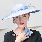 billige Partyhatter-Modedesign Elegant Hatter med Fjær 1PC Bryllup  Fest  Kveld Hodepryd å imponere Hatter Race Day Kjole