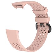 זול להקות שעונים של Fitbit-להקת שעונים חכמה מותאם ל פיטביט Charge 4 / Charge 3 / Charge 3 SE סיליקוןריצה שעון חכם רצועה אלסטי מתכוונן נושם רצועת ספורט תַחֲלִיף צמיד