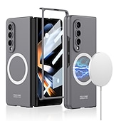 お買い得  サムスン用ケース-電話 ケース 用途 サムスンのギャラクシー Z Fold 5 Z Fold 4 マグセーフ搭載 磁石バックル 全身保護 耐埃 ソリッド TPU