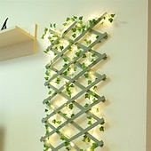 ieftine Acumulatoare-plante artificiale led snur de lumina 2m 20leds lumini de zâne creeper frunză verde Crăciun acasă nuntă în aer liber iedera viță de vie lampă decorare bricolaj suspendat grădină curte curte (fără