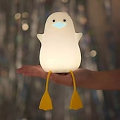 economico Lucine notturne per bambini e neonati-anatra ha condotto le luci notturne simpatica lampada in silicone ricaricabile usb sensore di temporizzazione lampada da comodino per camera da letto regalo per bambini