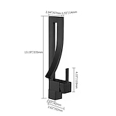 cheap Classical-Waterfall Bathroom Sink Mixer Faucet, 360 Rotating Basin Vessel Tap Single Handle Irregular Creative Design Brushed Nickel/Chrome/Matte Black/Golden Sink Tap with Hot and Cold Water Hose