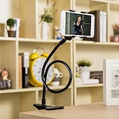abordables Supports de téléphone-Support de téléphone col de cygne Souple Pince de serrage Support paresseux Support de téléphone pour Intérieur Bureau Chevet Compatible avec Samsung Galaxy iPhone Téléphones portables de moins de