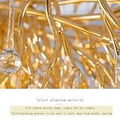 cheap Chandeliers-Chandelier Crystal , Frosted Finish Tree Branch Chandelier, Raindrop Ceiling Pendant Hanging Light Fixture, Blossom Chandeliers for Dining Room, Living Room, Bedroom, Entryway (Dia 31.2&quot; Round)