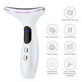 voordelige Gezichtsverzorgingsapparaat-ems microstroom gezicht hals schoonheid apparaat led photon verstevigende verjonging anti rimpel dunne dubbele kin huidverzorging facial massager