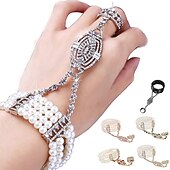 baratos Acessórios e mais-Retro Vintage Anos 20 Baile de Máscara O Grande Gatsby charleston Convidado do casamento Fantasia Mulheres Baile de Máscaras Festa / Noite Recepção de Casamento Festa de Solteira Adulto 1 Bracelete