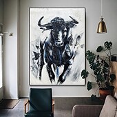 preiswerte Tiergemälde-Handgefertigtes handgemaltes Ölgemälde Wand modernes abstraktes Pferd Leinwand Gemälde Heimdekoration Dekor gerollte Leinwand kein Rahmen ungedehnt