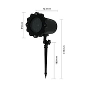 tanie Oświetlenie świąteczne-Snowflake lampa projektora oświetlenie świąteczne o wysokiej jasności wtyczka niskiego napięcia pilot boże narodzenie wewnątrz i na zewnątrz atmosfera dekoracyjna lampa projektora