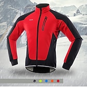 Недорогие Мужские куртки и жилеты-Арсуксо Муж. Велокуртки Ветровка Флисовая жилетка Сохраняет тепло С защитой от ветра Флисовая подкладка Дышащий Велоспорт Жакет Горные велосипеды Шоссейные велосипеды Езда по городу