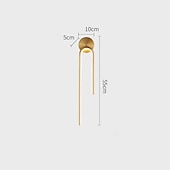 billige Vegglamper for innendørsbruk-led vegglamper innendørs kobber, moderne led vegglampebelysning 21,4&quot; lineær slankt rørformet gull veggmontert lampe for trapp, soverom