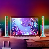 cheap Smart Lights-RGB LED Smart Light Voice-controlled Synchronous Rhythm Light Internet Popular Color Music Environment Light Car Desktop Sensing Creative Led Atmosphere Light