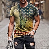 economico Maglietta patriottica per veterani-Giorno dei Veterani Maglietta da Uomo Patriota Patriottica Veterano Grafica Bandiera Americana Bandiera Nazionale T shirt T shirt Tee T Shirt Distressed Maglietta manica corta T shirt Stampa 3D
