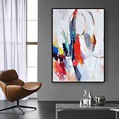 お買い得  抽象画-手作りの油絵キャンバス壁アート装飾現代抽象家の装飾のためのロールフレームレス未延伸絵画