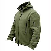 billiga Herrjackor och -rockar-herr varm militär taktisk jacka sport fleece huva jacka vinter äventyr jacka rockar utomhus vindtät flera fickor lätt jacka med hel dragkedja trenchcoat topp camping jakt fiske