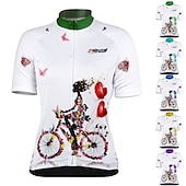 economico Maglie da donna-Per donna Maglia da ciclismo Manica corta Autunno Bicicletta Maglietta / Maglia Superiore con 3 tasche posteriori Ciclismo da montagna Cicismo su strada Traspirante Asciugatura rapida Design