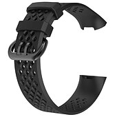 זול להקות שעונים של Fitbit-להקת שעונים חכמה מותאם ל פיטביט Charge 4 / Charge 3 / Charge 3 SE סיליקוןריצה שעון חכם רצועה אלסטי מתכוונן נושם רצועת ספורט תַחֲלִיף צמיד