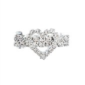 billige Hundehalsbånd og bånd-2 stk flash diamant hjerte hårklype dyretilbehør barnehår smykker jentehodeplagg