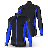 economico Maglie da uomo-Per uomo Maglia da Ciclismo Blocco di colori Manica Lunga Bicicletta Maglia Top con 3 tasche posteriori Mountain Bike MTB Ciclismo su strada Asciugatura Rapida Strisce Riflettenti Tasca Posteriore
