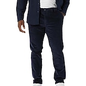 abordables pantalons décontractés-Homme Pantalon en velours côtelé Pantalons Pantalon décontracté Avec Poches Jambe Droite Couleur Unie Confort Chaud Quotidien Fête Sortir Sports Mode Marron Sapin Noir Micro-Élastique