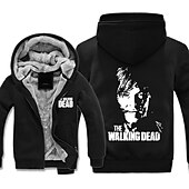 olcso Rajzfilm- és filmfigura grafika-A Walking Dead Daryl Dixon Kapucnis felsőrész Anime Ruházat Állat minta Grafikus Kompatibilitás Páros Férfi Női Felnőttek Forró bélyegzés Alkalmi / Napi