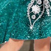 economico Abiti natalizi per bambini-Bambino Da ragazza Vestito Abito fiocco di neve Animali Farfalla Manica lunga Informale Colletto di pelliccia Girocollo Adorabile Giornaliero Poliestere Sopra il ginocchio Abito casual Vestito