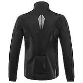 baratos Jaquetas e Gilets para homens-Arsuxeo Homens Jaqueta para Ciclismo Jaqueta Corta-Vento Casaco de lã Inverno Térmico / Quente A Prova de Vento Forro de Velocino Respirável Moto Jaqueta Ciclismo de Montanha Ciclismo de Estrada