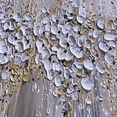 abordables Pinturas florales/botánicas-Pintura al óleo hecha a mano lienzo arte de la pared decoración espátula pintura clásica flor de ciruelo blanco para decoración del hogar enrollado sin marco pintura sin estirar
