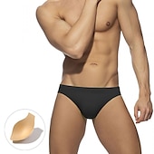 economico nuotata breve-Per uomo Costumi da bagno Slip da bagno Colore puro Antiparassitario A prova di perdita Spiaggia Piscina Di tendenza Semplice Blu chiaro Nero Media elasticità